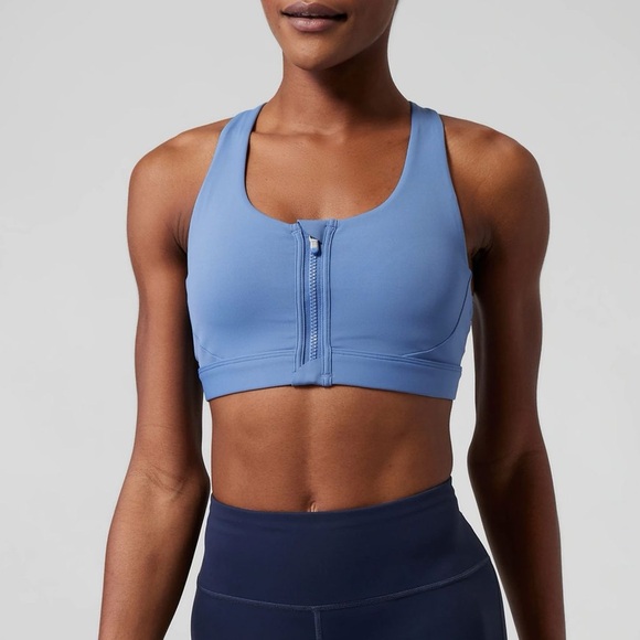 Athleta Other - Athleta | Ultimate Zip Front Bra D-DD in Cottage Blue Size M